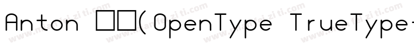 Anton 常规(OpenType TrueType字体转换